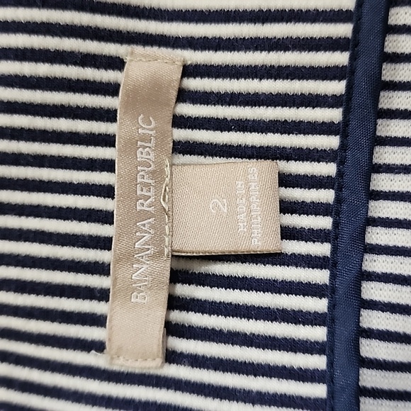 BANANA REPUBLIC STRIPED MINI DRESS/ SIZE 2 - Picture 3 of 12